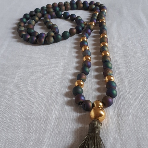 Gorjana Hannah Druzy Tassel Necklace - Picture 4 of 6